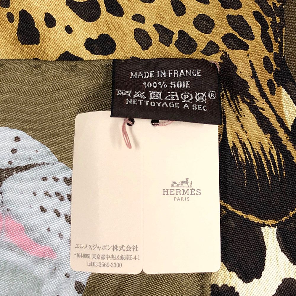 HERMES エルメス スカーフ カレ90 Lazy Leopardess レイジー