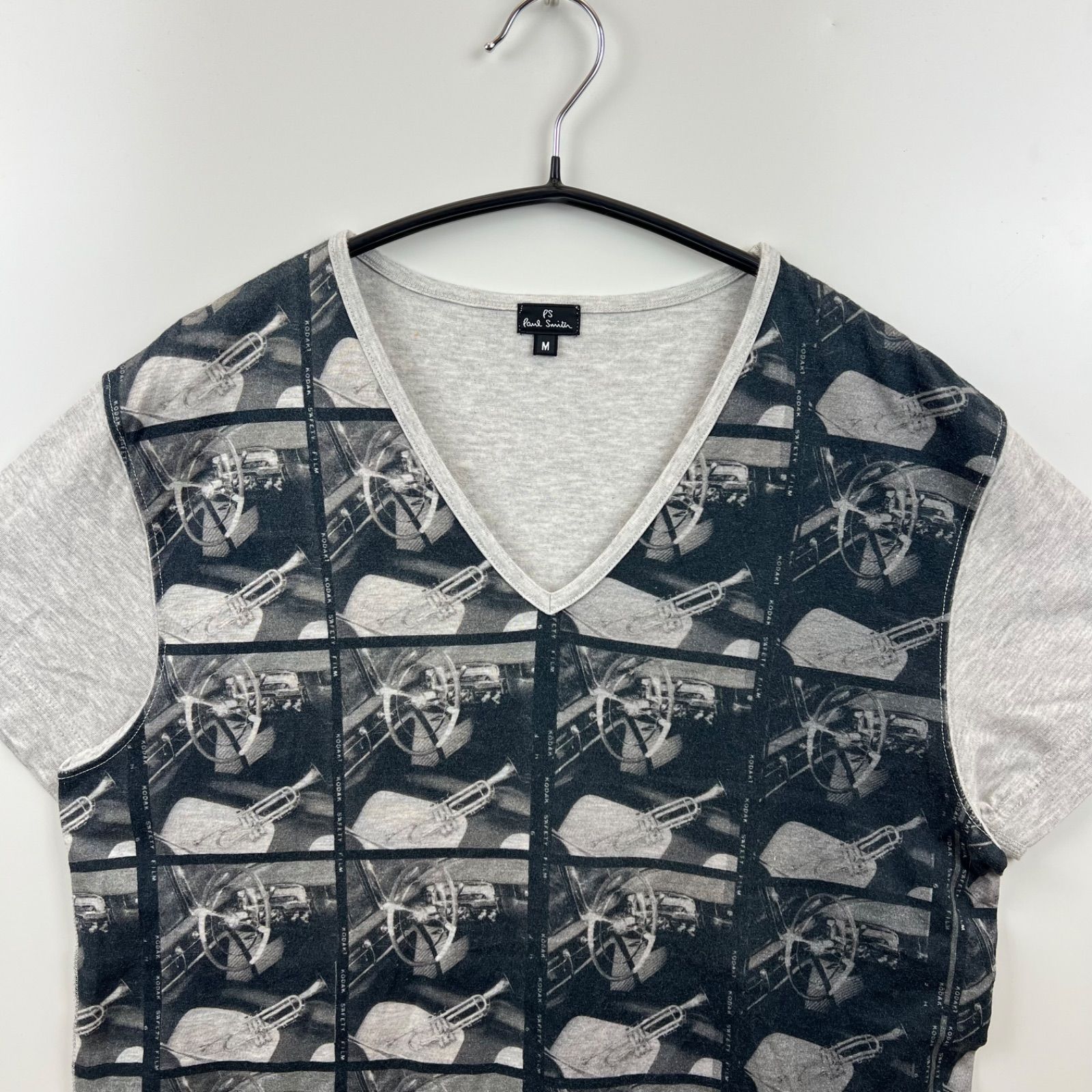 PS PAUL SMITH All pattern Vneck Tee M ポールスミス 総柄 Vネック T 