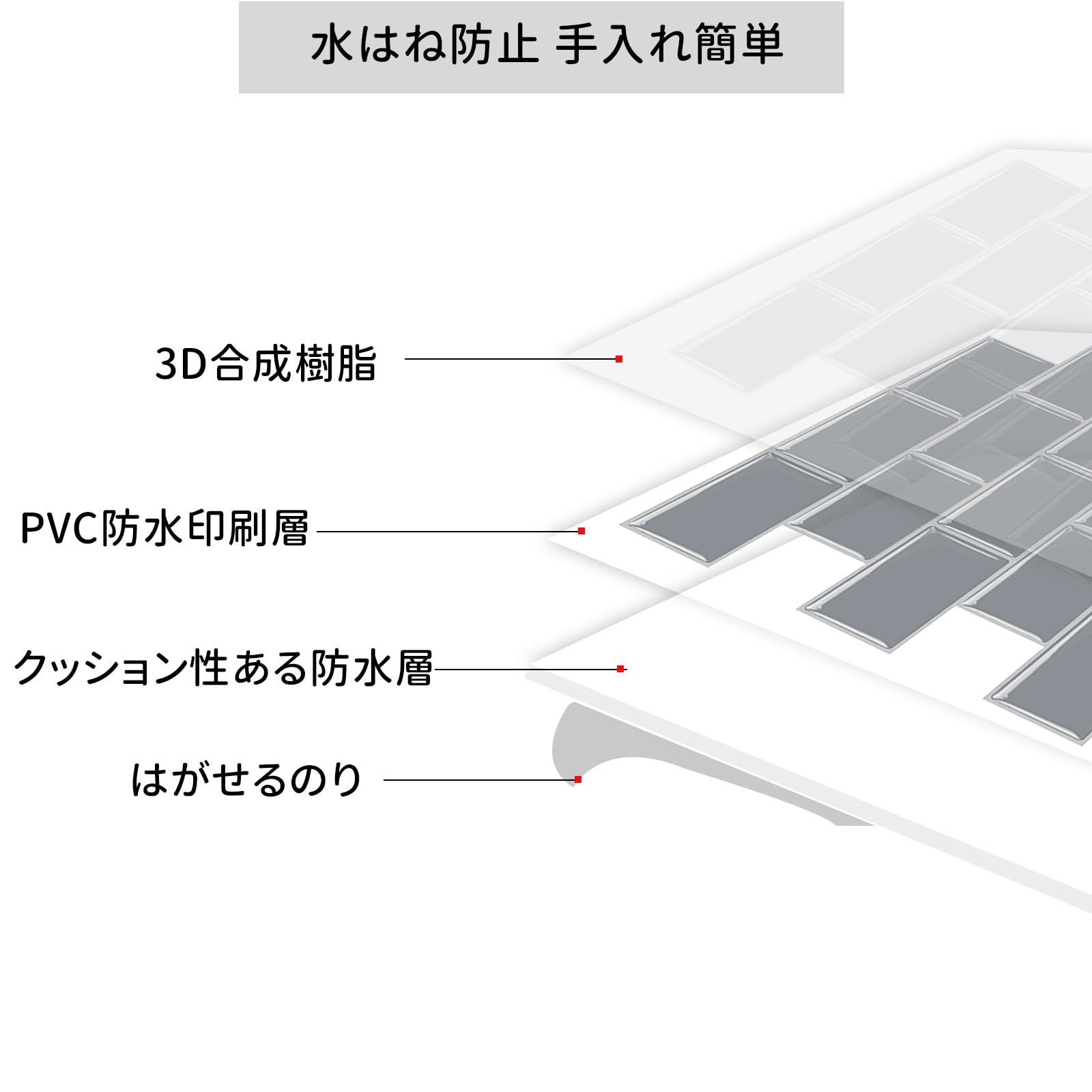 【特価商品】壁紙シール タイルシート 3D 大理石風 雰囲気転換 家具やアイテムの装飾 DIY トイレ 洗面所 リメイクシート（30.5*30.5cm,10枚セット） 厚め 防水 耐熱 キッチン タイルシール