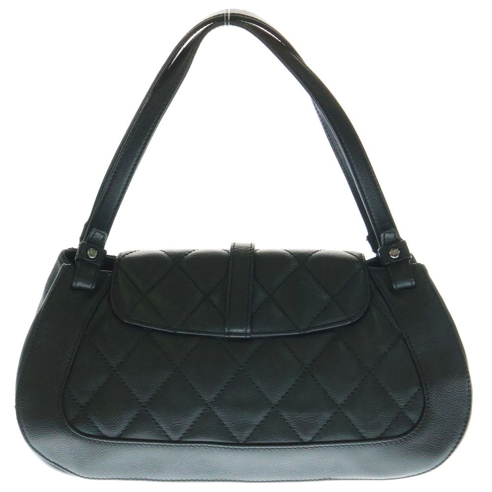 CHANEL シャネル マトラッセ 2.55 ハンドバッグ トートバッグ キャビアスキン ブラック シルバー金具