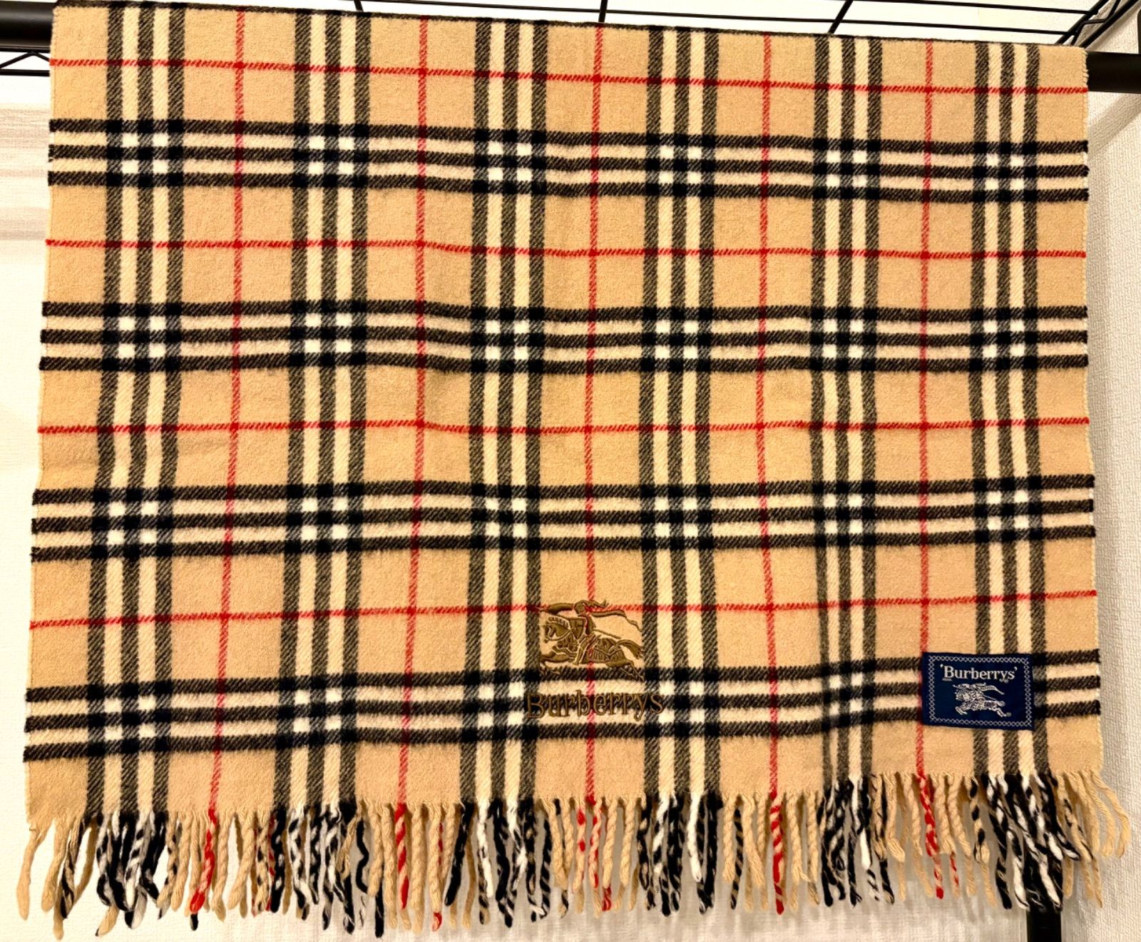 クーポン配布中》【ノバチェック・刺繍入】バーバリー 大判ストール