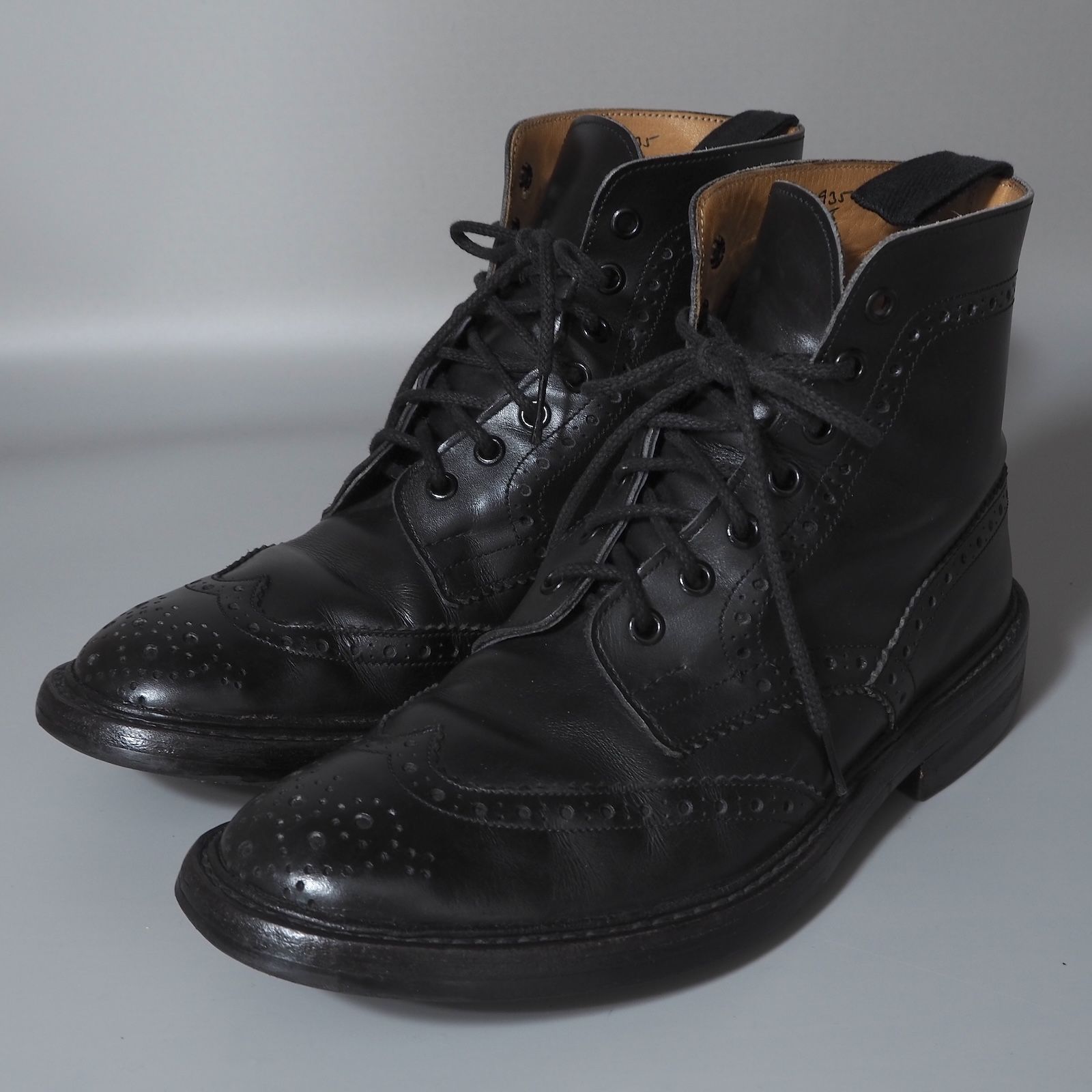 △トリッカーズ Tricker's レザー レースアップシューズ UK7(26cm相当） ブラック メンズ 正規品 4-YG040