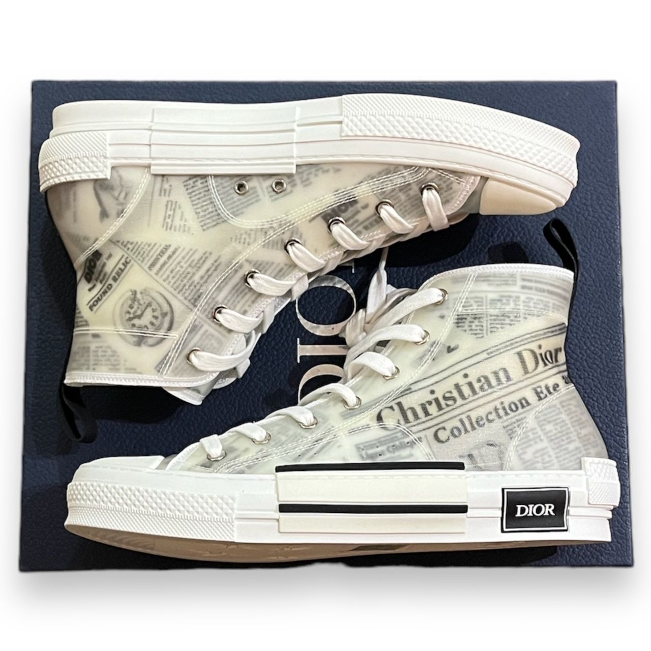 新品 Dior B23 High Newsprint Daniel Arsham 3SH118YUO ニュース 