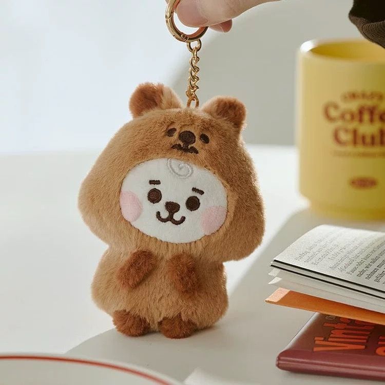 BT21 TATA ベビー ぬいぐるみ キーリング FLUFFY BTS テテ V