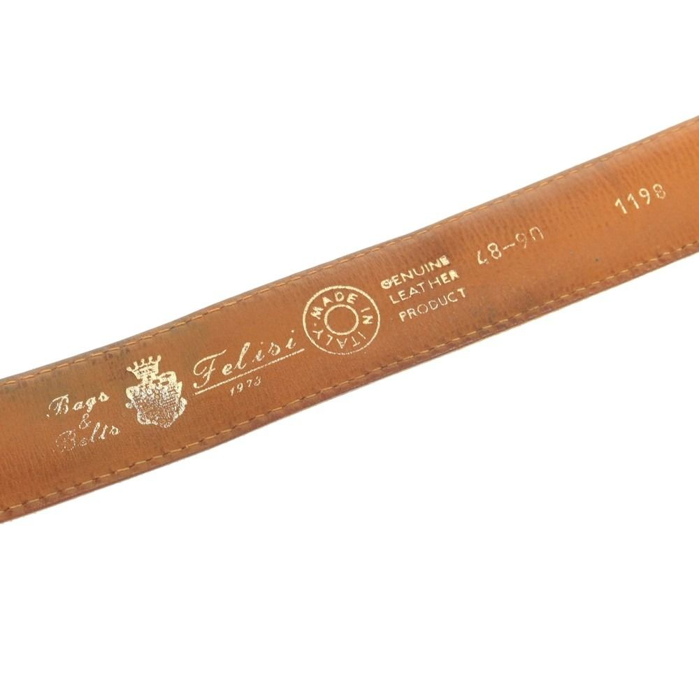［未使用］Felisi 本革 ベルト 48-90 ブラウン 中古】フェリージ Felisi レザー ベルト ブラウン【サイズ90