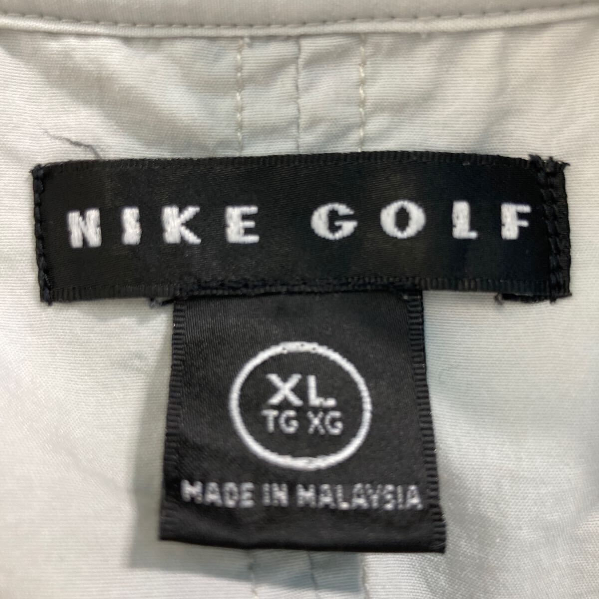 NIKE GOLF ナイロン プルオーバー XL ライトグレー ナイキゴルフ ハーフボタン ビッグサイズ 古着卸 アメリカ仕入 a609-6156