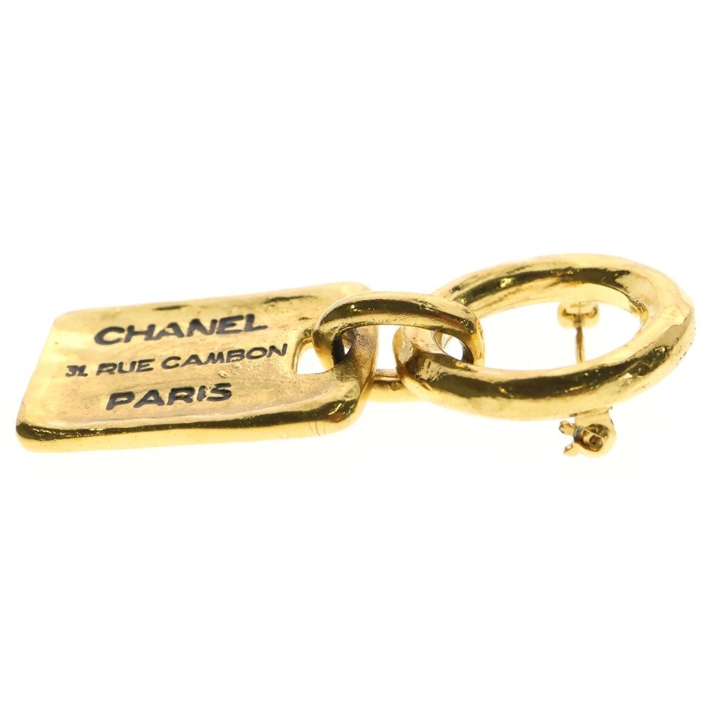 シャネル カンボン ロゴ プレート ヴィンテージ ゴールド ブローチ CHANEL (シャネル) 31 RUE CAMBON カンボンプレート ロゴ