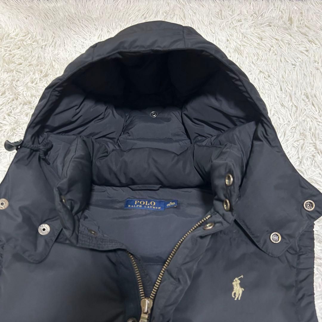現行✨ポロラルフローレン ポニー刺繍ロゴ 2way ダウンベスト M ブラック