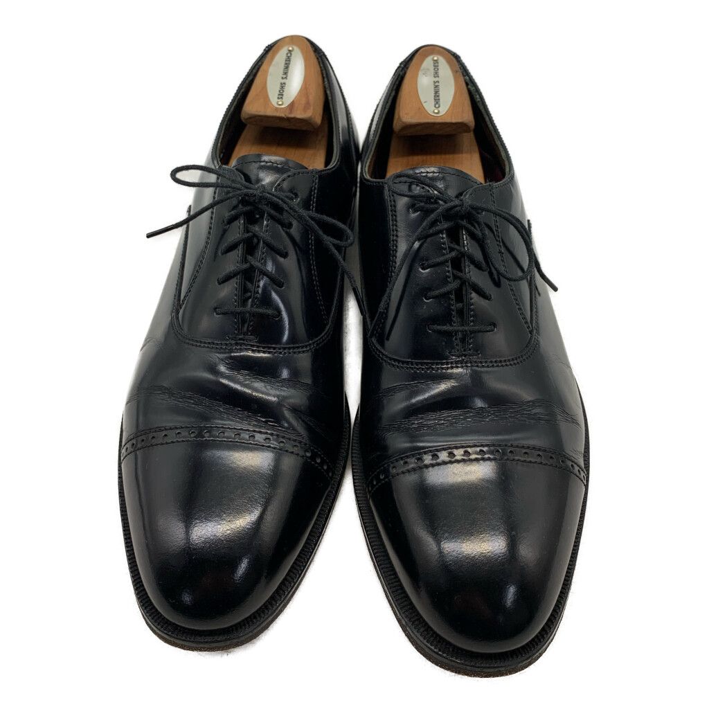 FLORSHEIM フローシャイム 内羽根式 パンチドキャップトゥ レザーシューズ ブラック (メンズ 9 D) 中古 古着 KA1915