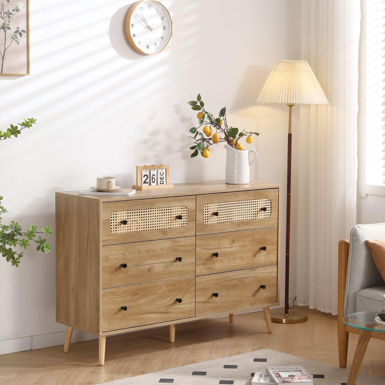 大人気！キャビネット大容量 収納棚 リビング 収納 ローボード NATURAL