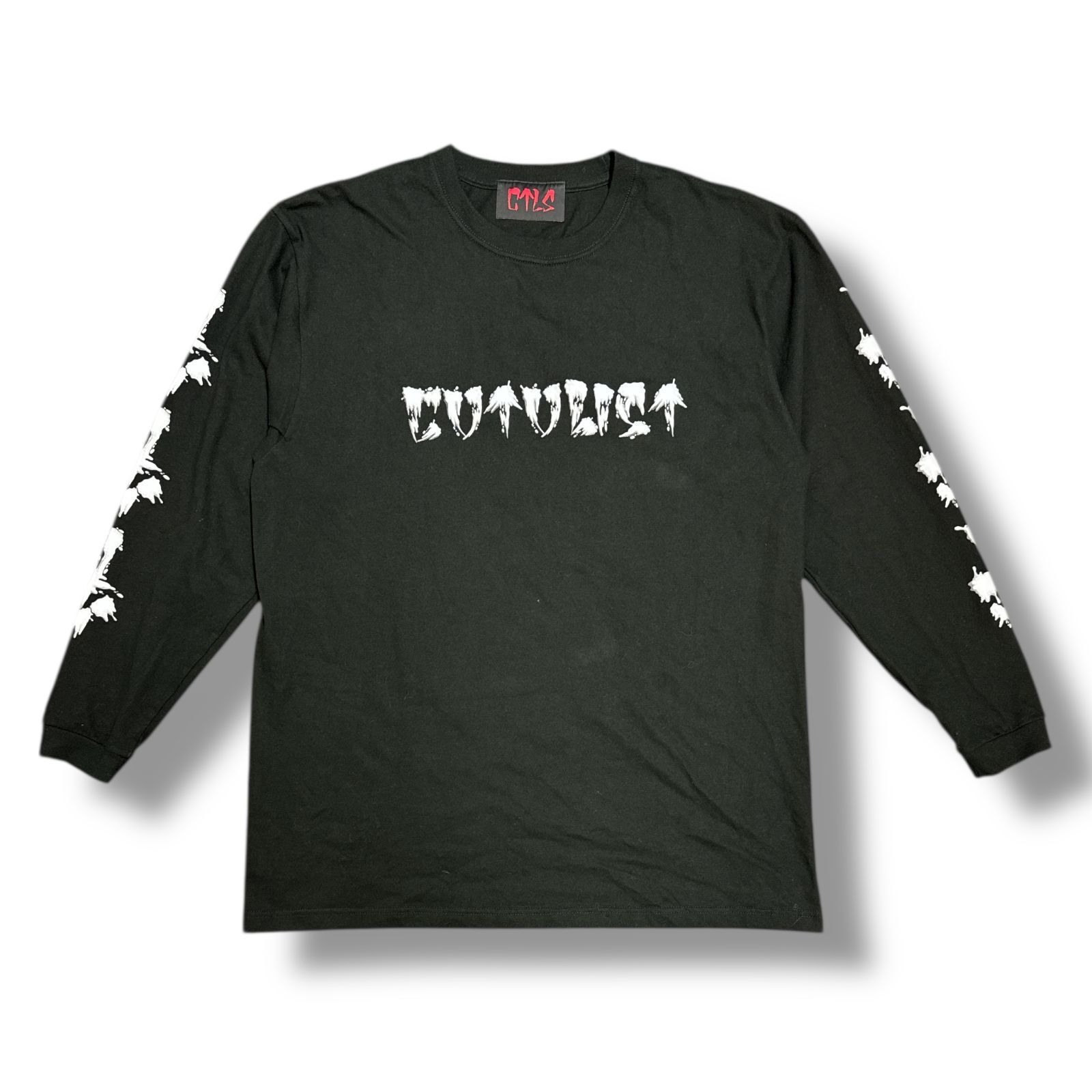 CVTVLIST / 長袖Tシャツ/0/コットン/BLU/240109OS06/ペイントグラフィック CVTVLIST ペイントグラフィックプリント カットソー 長袖Tシャツ ロンT