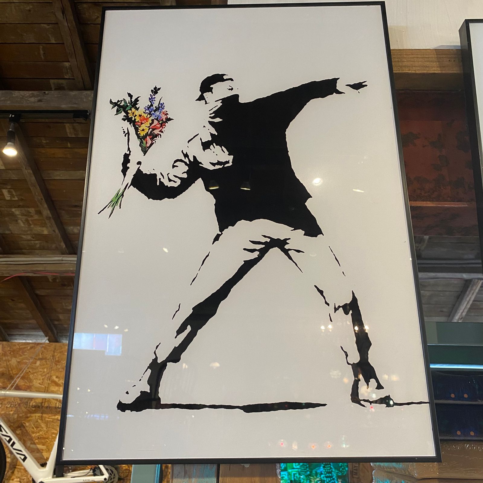 アートパネル|Flower Thrower|バンクシー|絵画|40×60サイズ