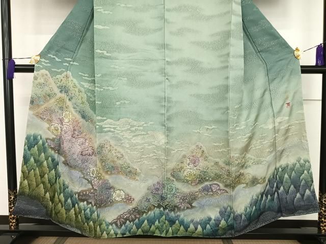 平和屋着物□訪問着 作家物 草花文 暈し染め 鈴乃屋扱い 正絹