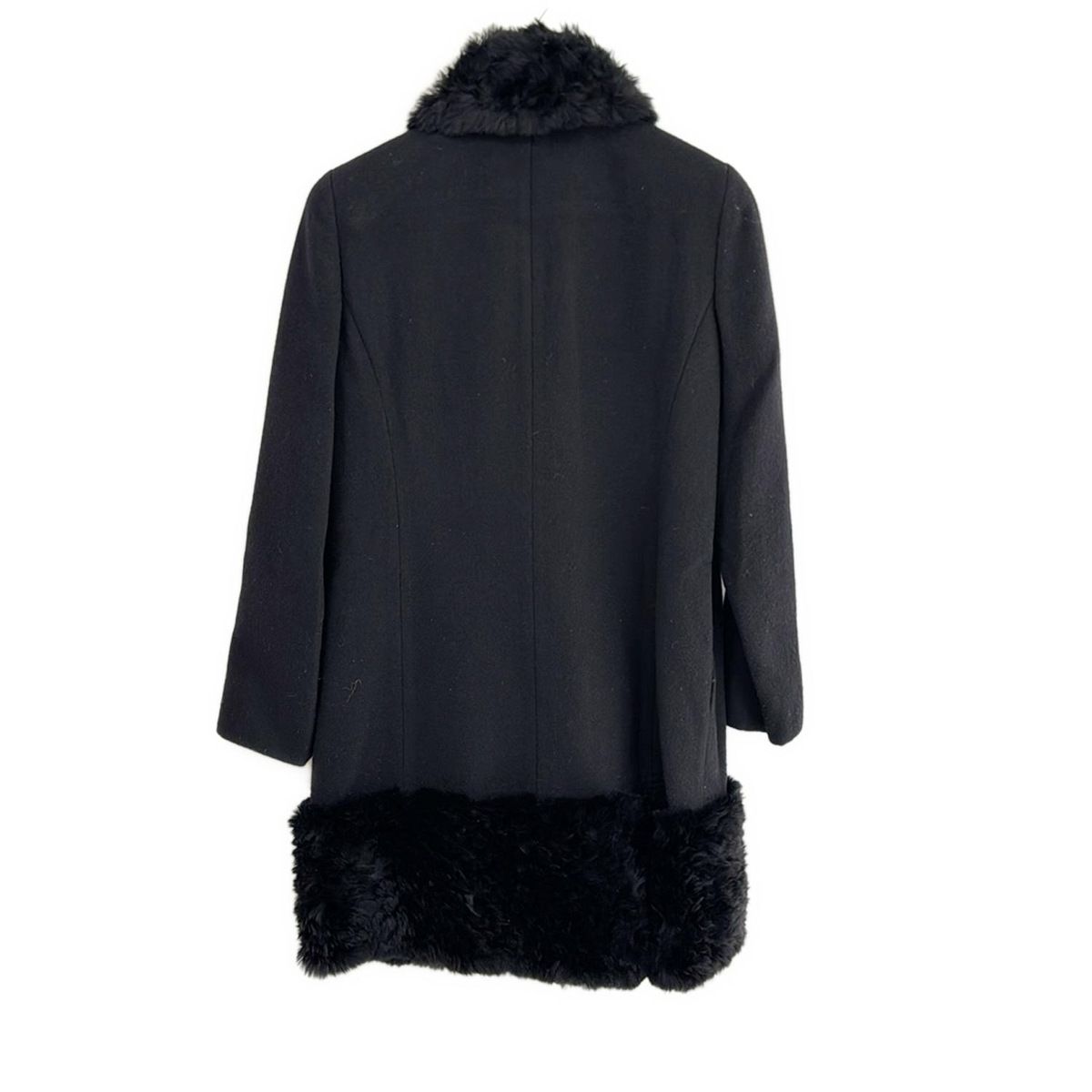 Leilian レリアン コート サイズ11 M レディース - 黒 長袖 ファー ラビット 冬