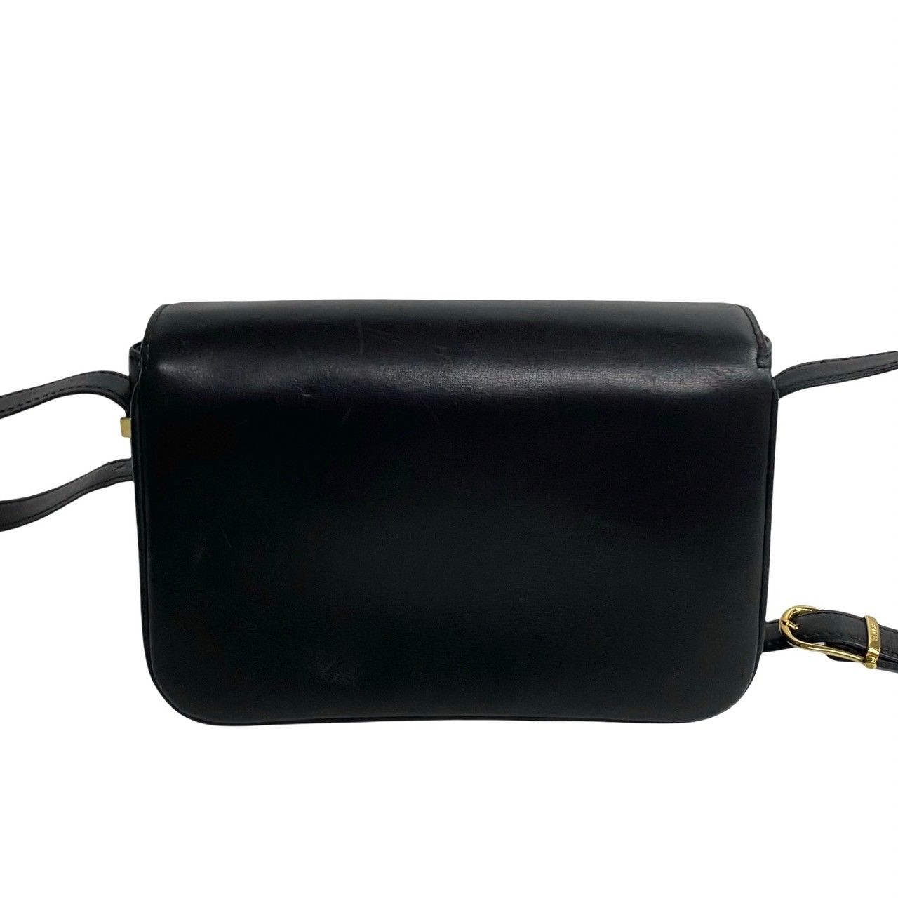 極 美品 希少品 CELINE セリーヌ ヴィンテージ トリオンフ 金具 カーフ レザー 本革 ショルダーバッグ ポシェット ブラック 21584 CELINE - 極 美品 希少品 CELINE セリーヌ ヴィンテージ トリオンフ