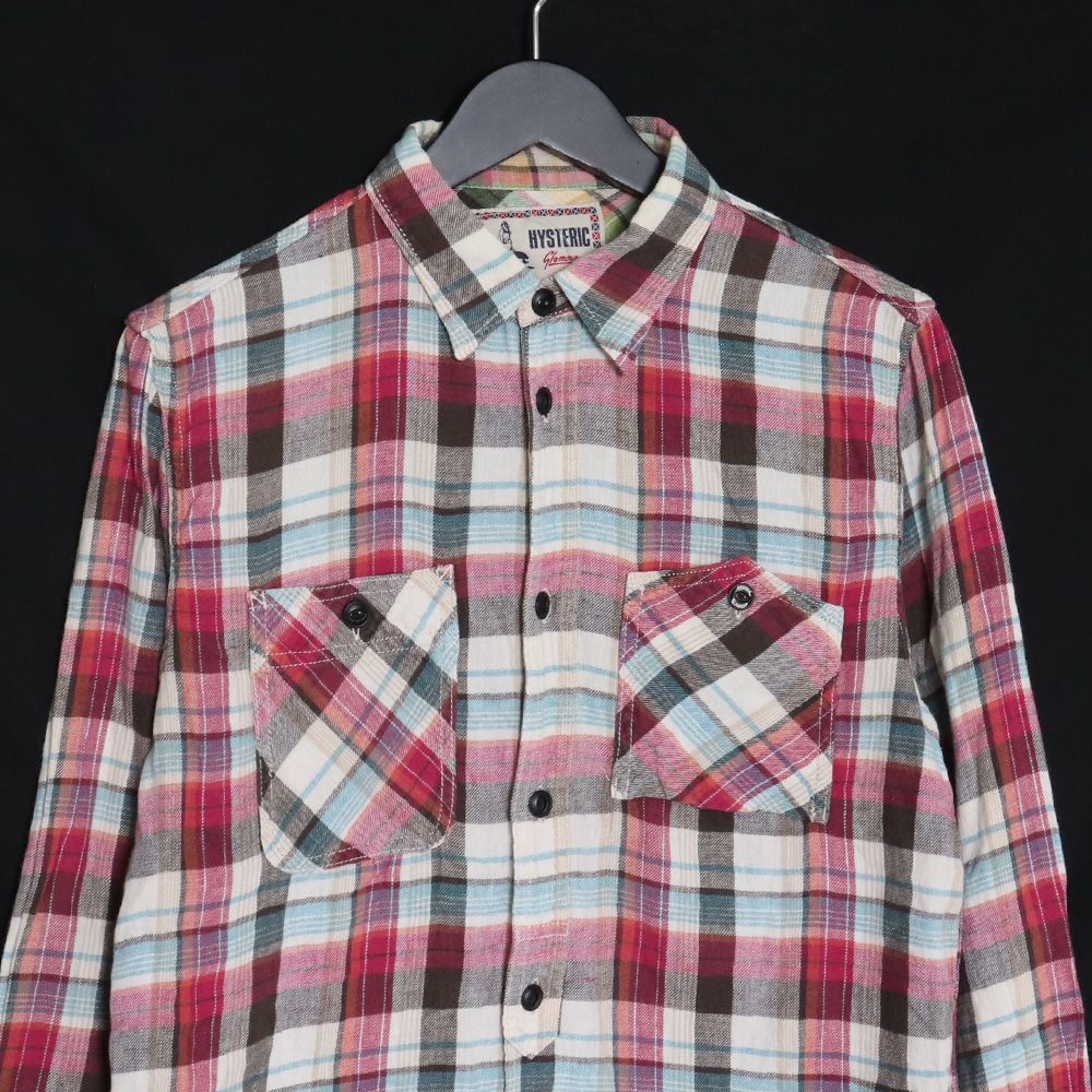 HYSTERIC GLAMOUR チェック長袖シャツ Mサイズ - メルカリ
