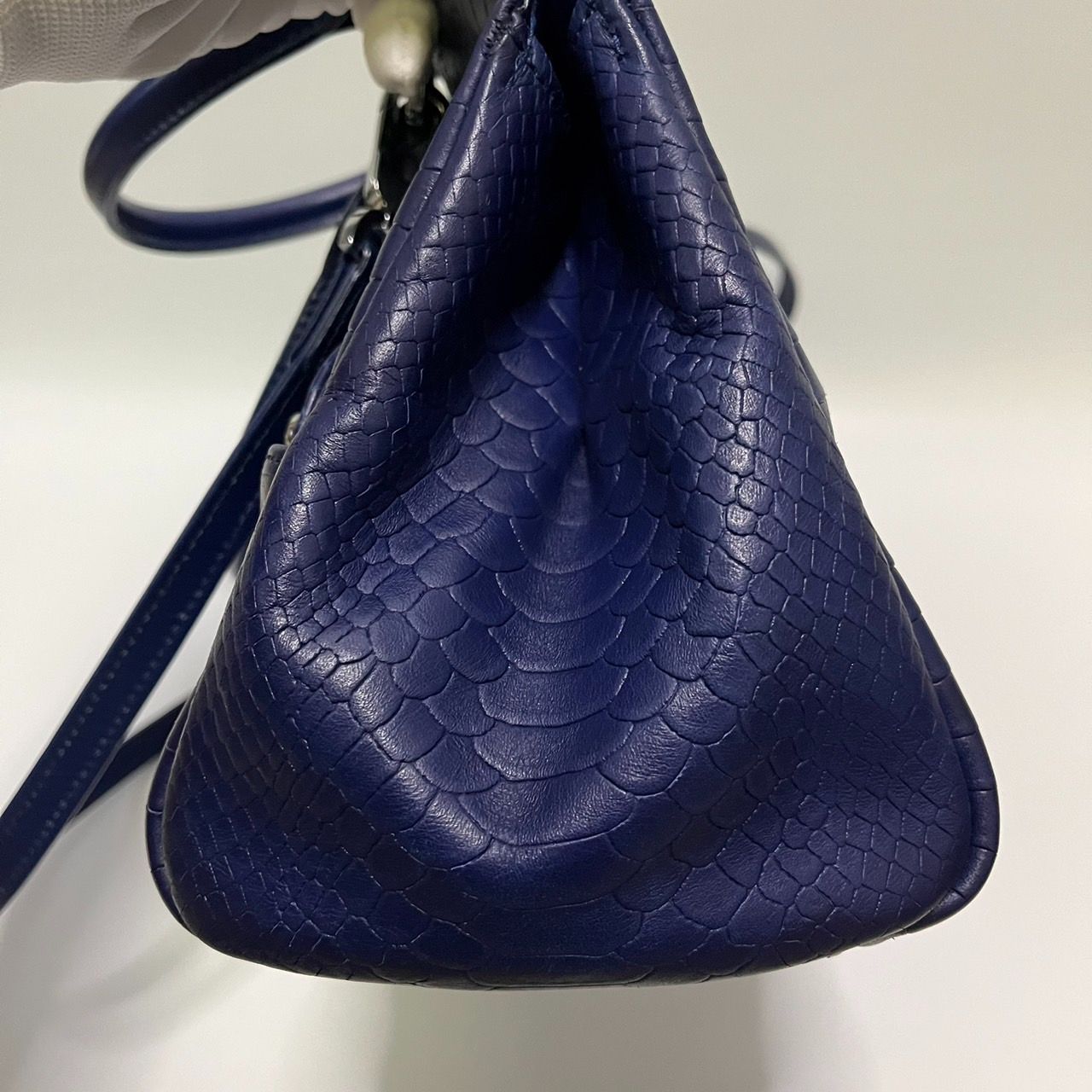 極美品】LONGCHAMP ロンシャン クロコ型押し 2WAY ショルダーバック 