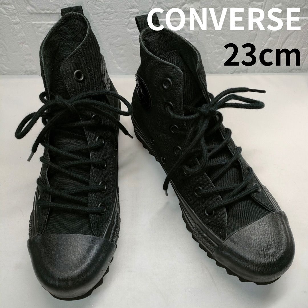 厚底✨️　美品　CONVERSE　オールスター　スニーカー　ブラック 23.5 コンバース 厚底 黒 レディース スニーカー オールスター