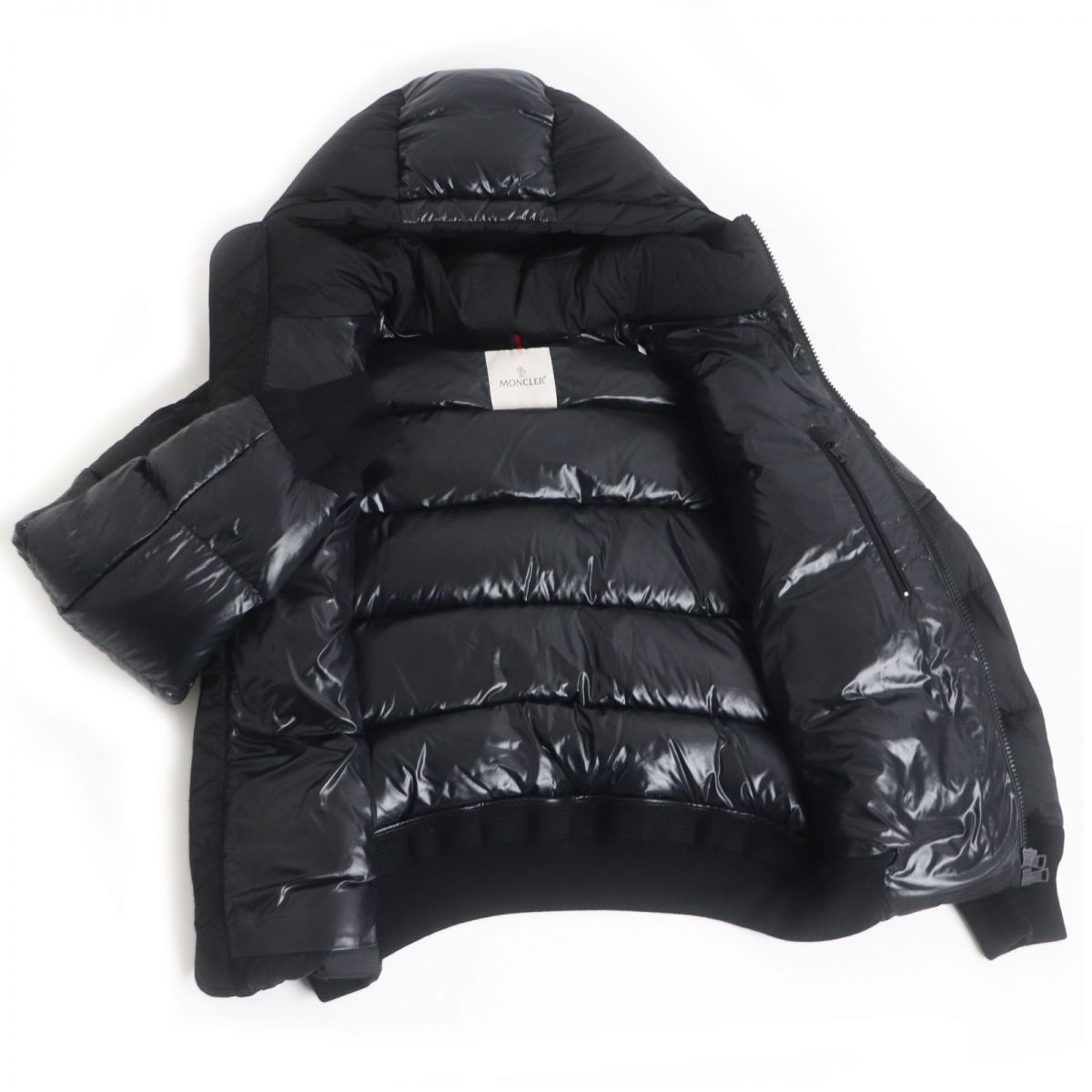 美品□21-22AW MONCLER/モンクレール DESCHAMPS フード裏ボア ダブルZIP ダウンジャケット/パファージャケット ブラック 3  正規品 メンズ - メルカリ