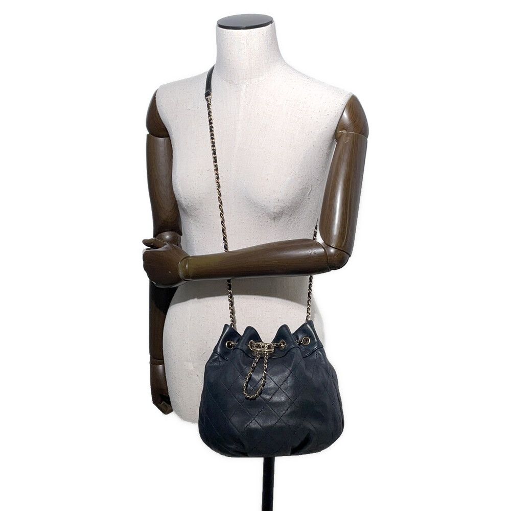 ☆CHANEL☆シャネル 巾着チェーンショルダー ラムスキン ココマーク CHANEL シャネル ラムスキン ココマーク バケット 巾着チェーン