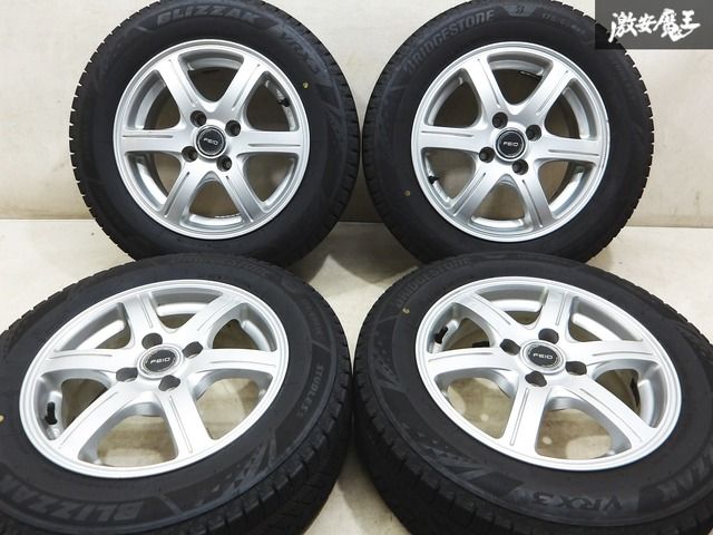 ○【BRIDGESTONE FEID 14インチ 5.5J +38 アルミ PCD100 4H】山