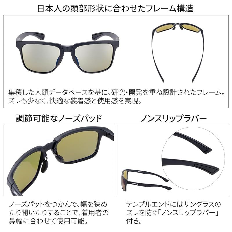 スワンズ] 日本製 サングラス 偏光 ER イーアール ER4-0168 MBK
