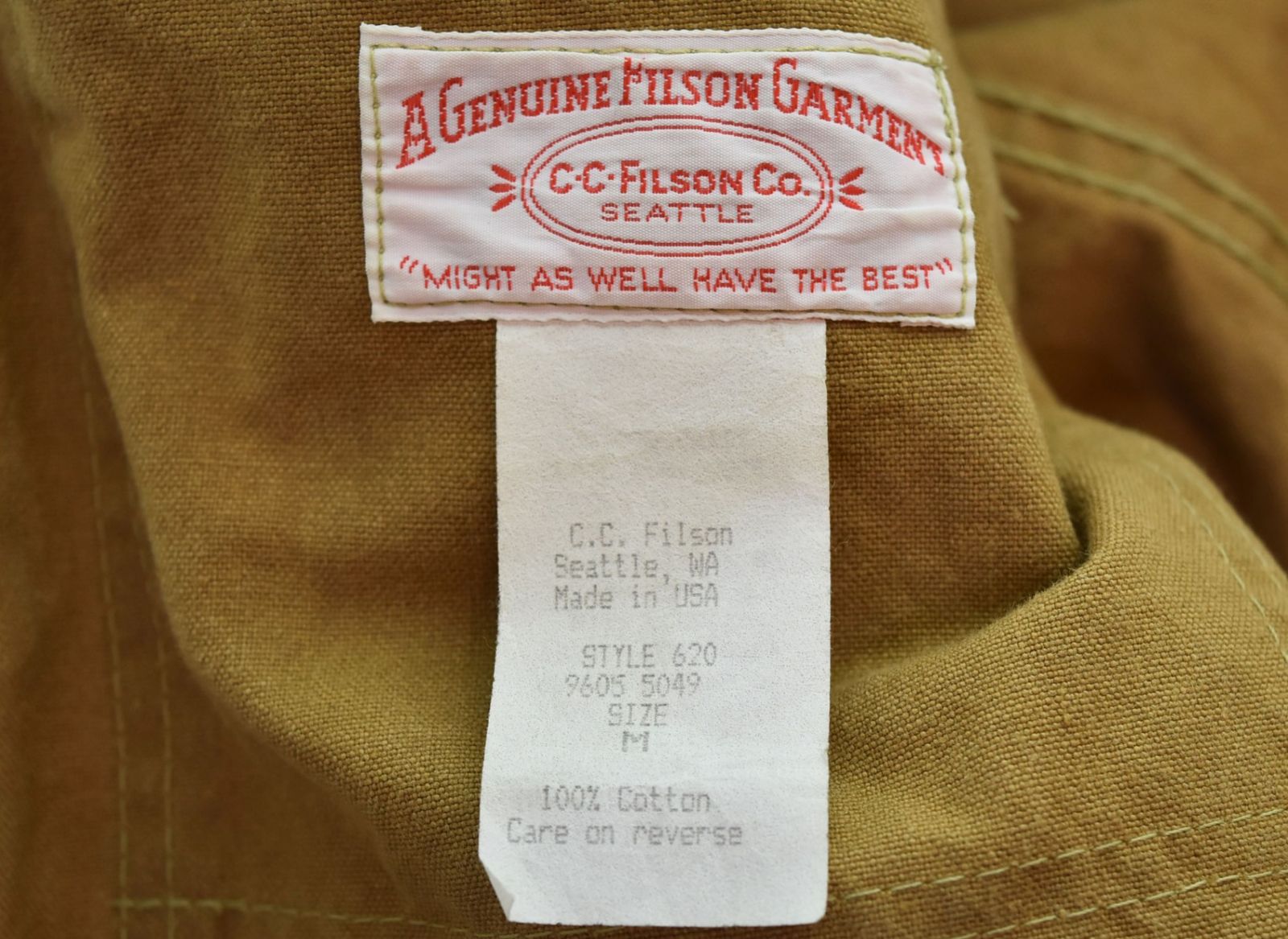 フィルソン FILSON 90s 90年代 ワックスコットン Tin Cloth Jacket