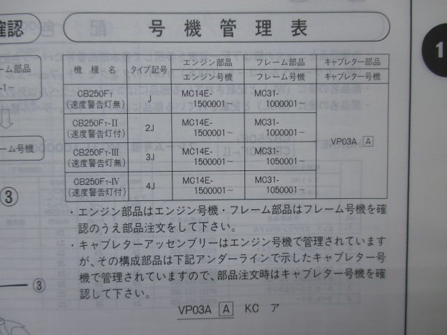 ホーネット250 パーツリスト 2版 ホンダ 正規 バイク 整備書
