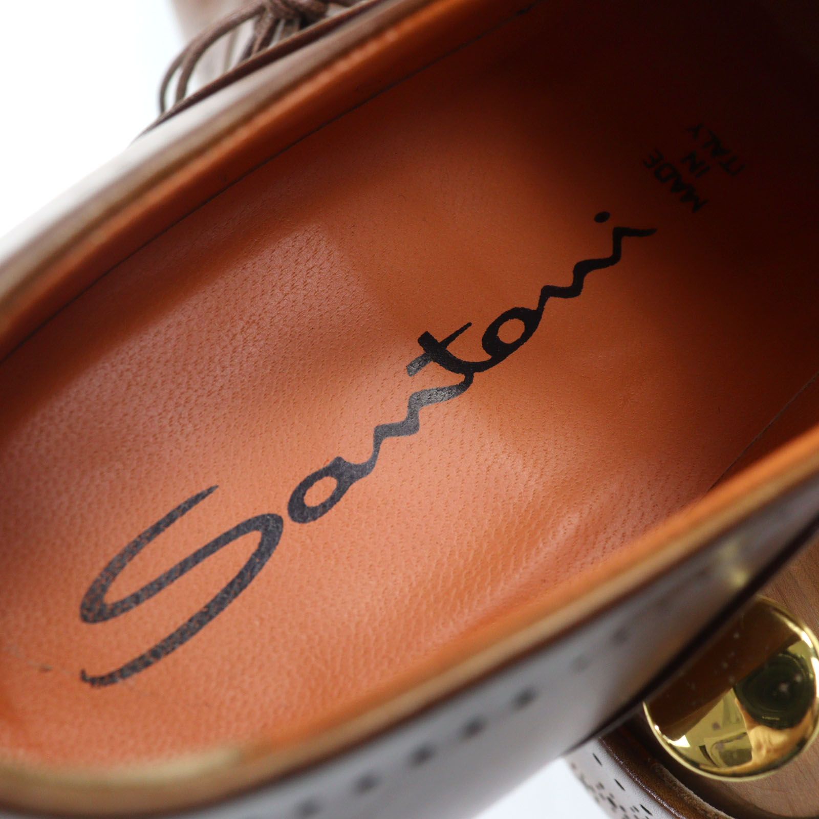 未使用品○Santoni サントーニ メダリオン ウィングチップ