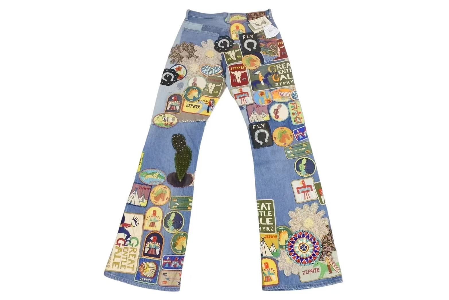新品未使用 KAPITAL キャピタル 23AW Rat Flare Jeans ワッペン