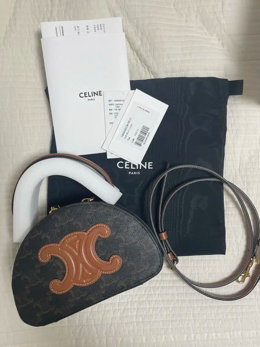 Celine セリーヌ ハーフムーン トリオンフ キャンバス ケース ミニバッグ