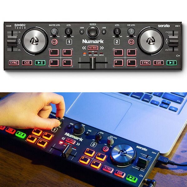 Numark DJコントローラー DJ2GO2 Touch + ヘッドホンATH-S100 セット