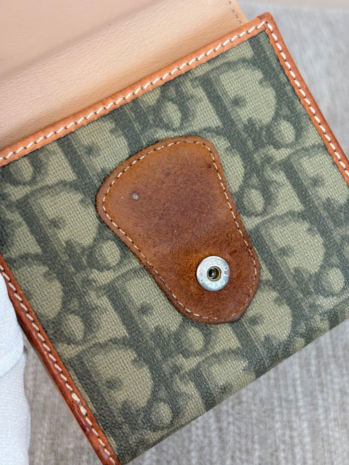 Dior トロッター　ロマンティック　折財布　ハート 美品】クリスチャンディオール ロマンティック ウォレット 二