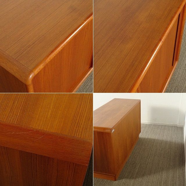 チーク材 蛇腹扉付サイドボード