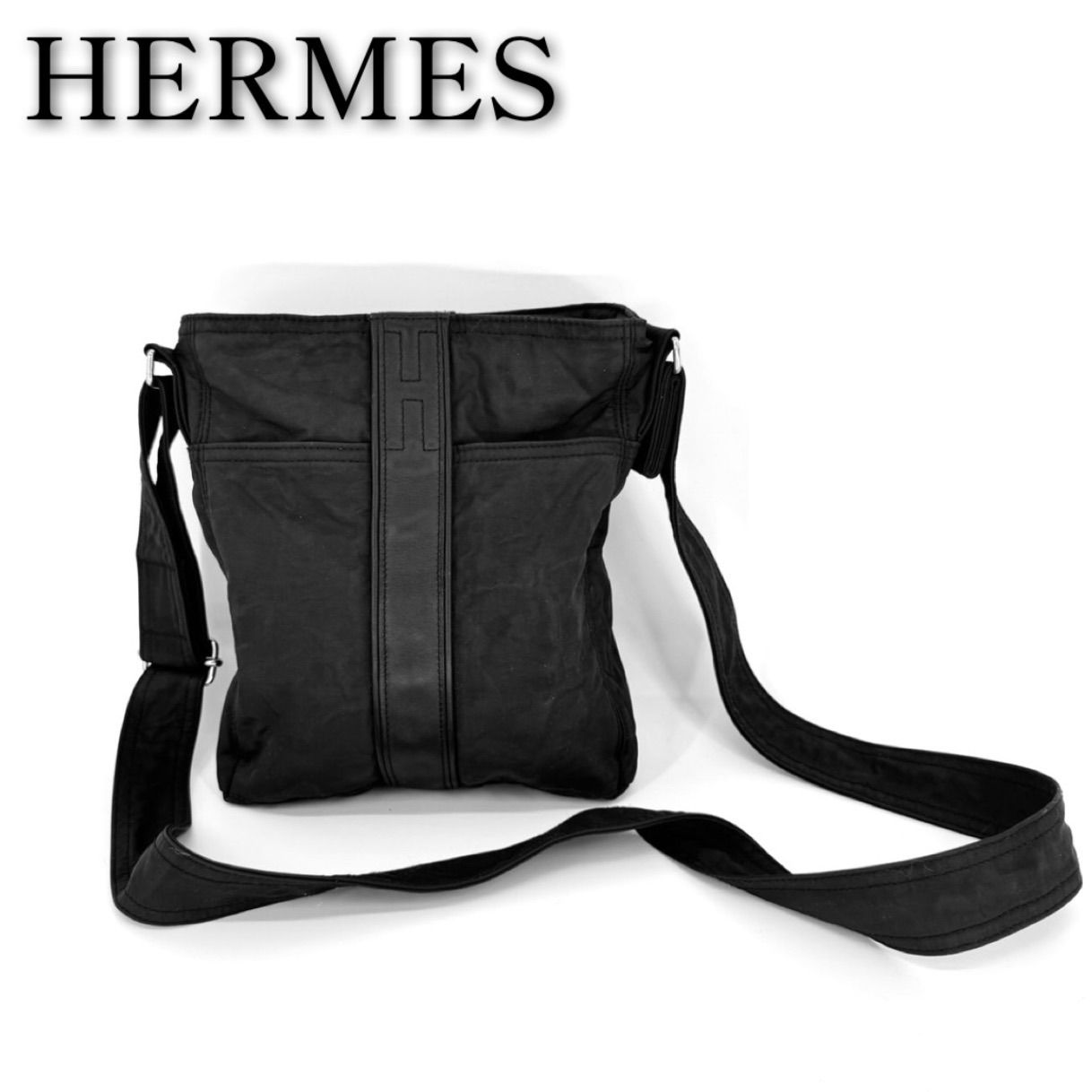 HERMES エルメス アカプルコ ショルダーバッグ キャンバス