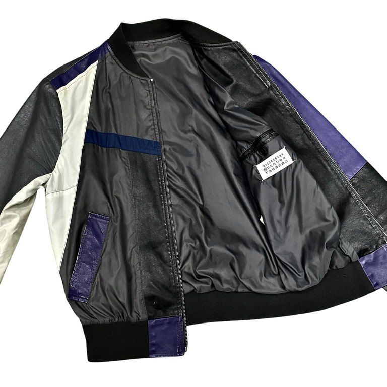 マルタンマルジェラ10 レザー×ナイロンブルゾン マルタンマルジェラ10