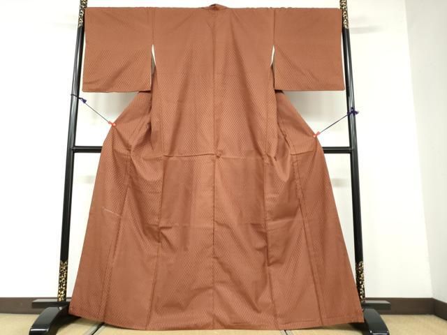 平和屋着物○上質な紬 市松綾織 正絹 逸品 DAAW5278ud - メルカリ