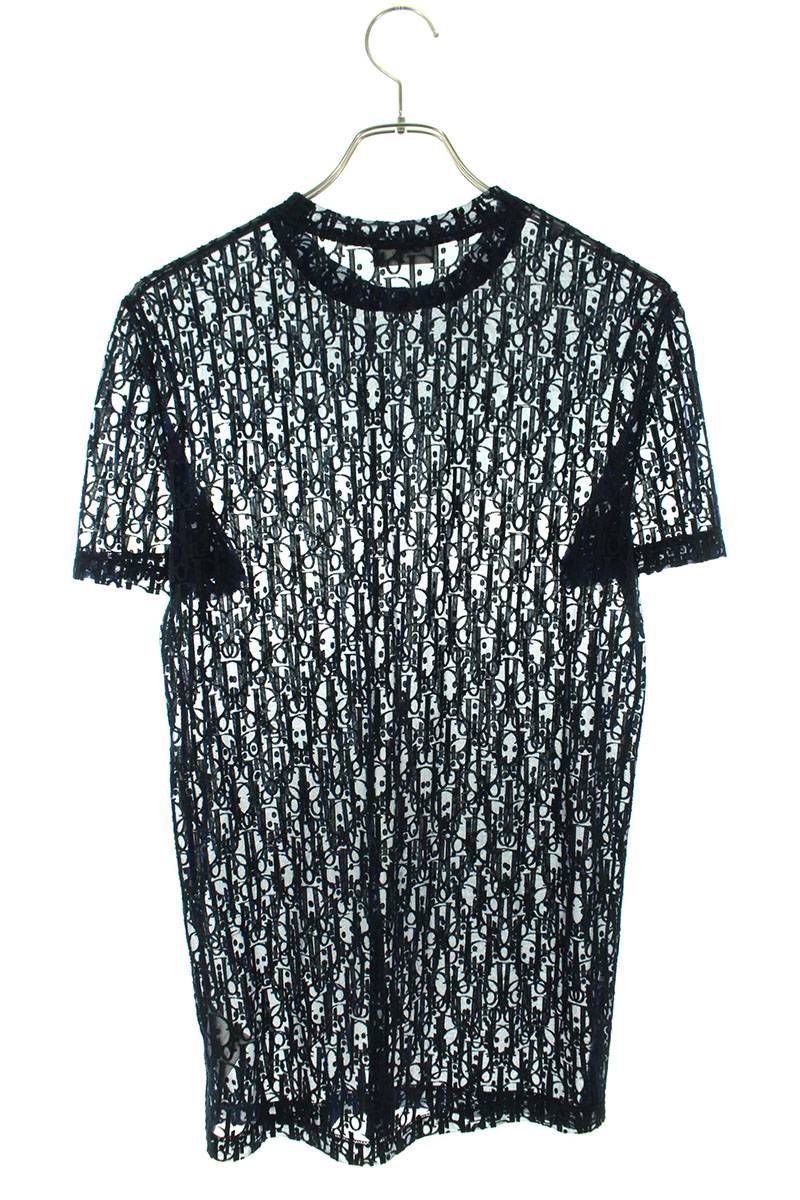 ディオール 183J652A0537 オブリーク シースルーTシャツ メンズ