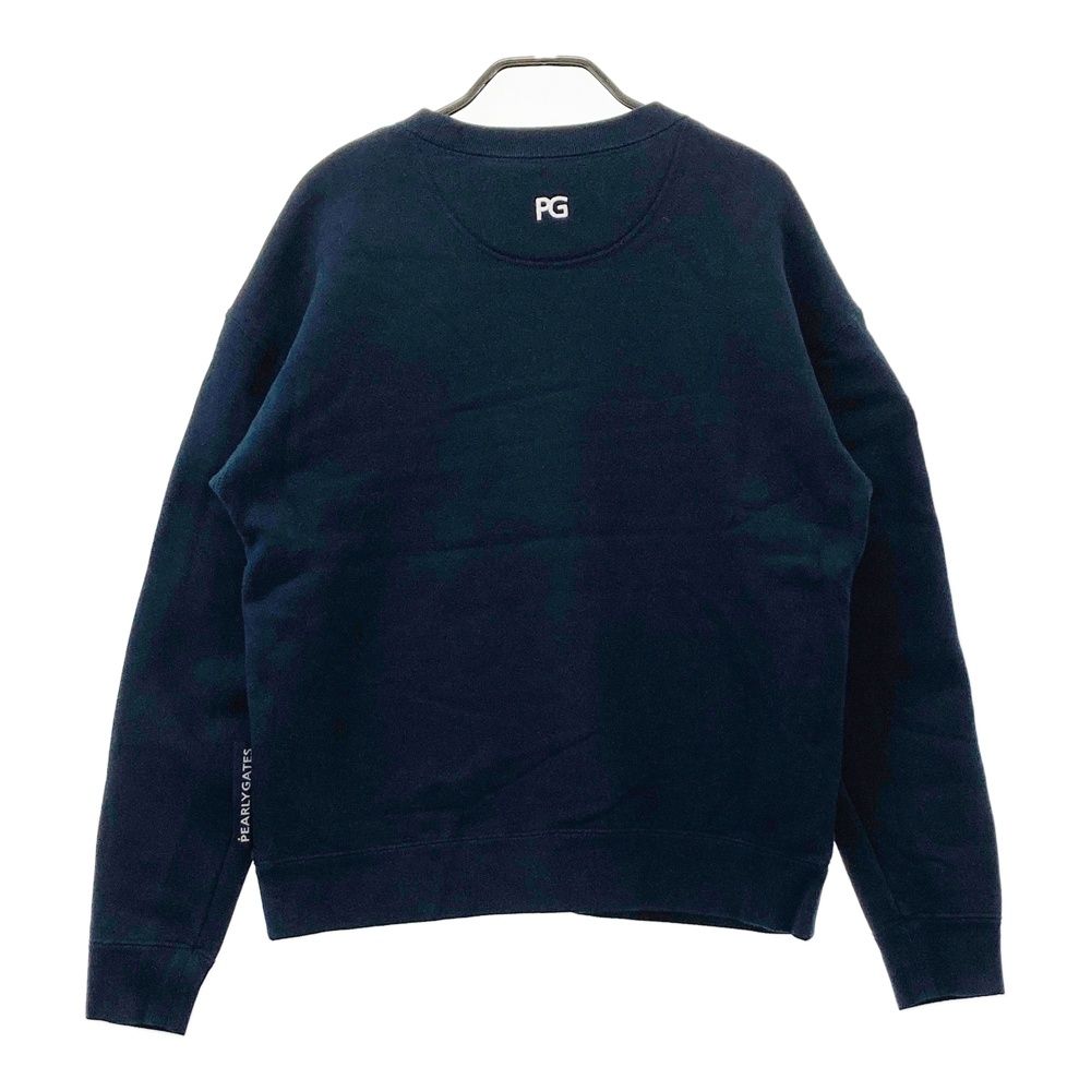 PEARLY GATES フード付きニットパーカー　 ダークネイビー　サイズ1 PEARLY GATES フード付きニットパーカー ダークネイビー サイズ1