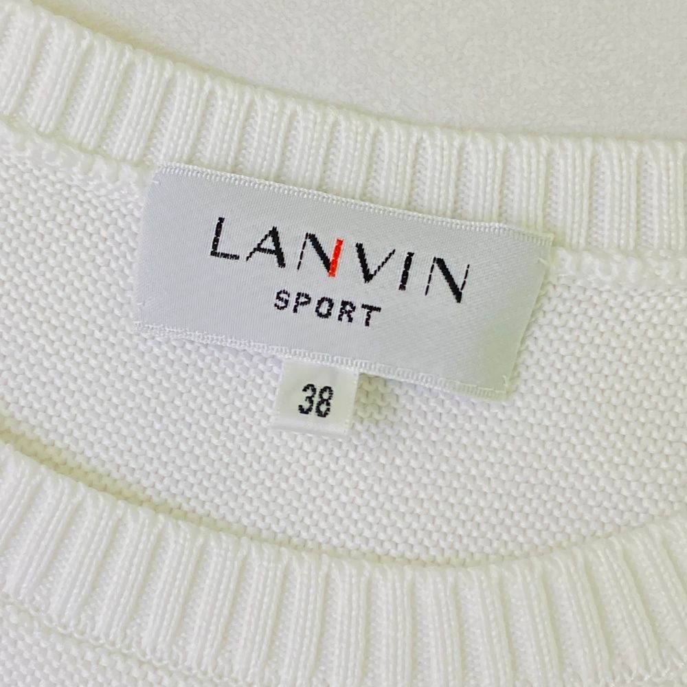サイズ：38 LANVIN SPORT ランバン スポール ニットベスト ホワイト系