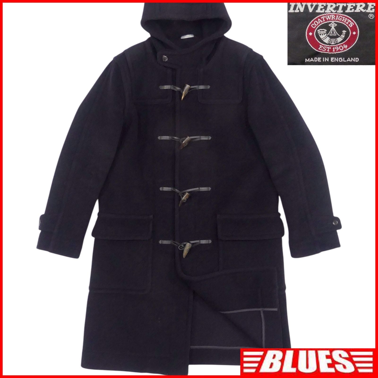 英国製 INVERTERE インバーティア ダッフルコート M ヘリンボーン 38