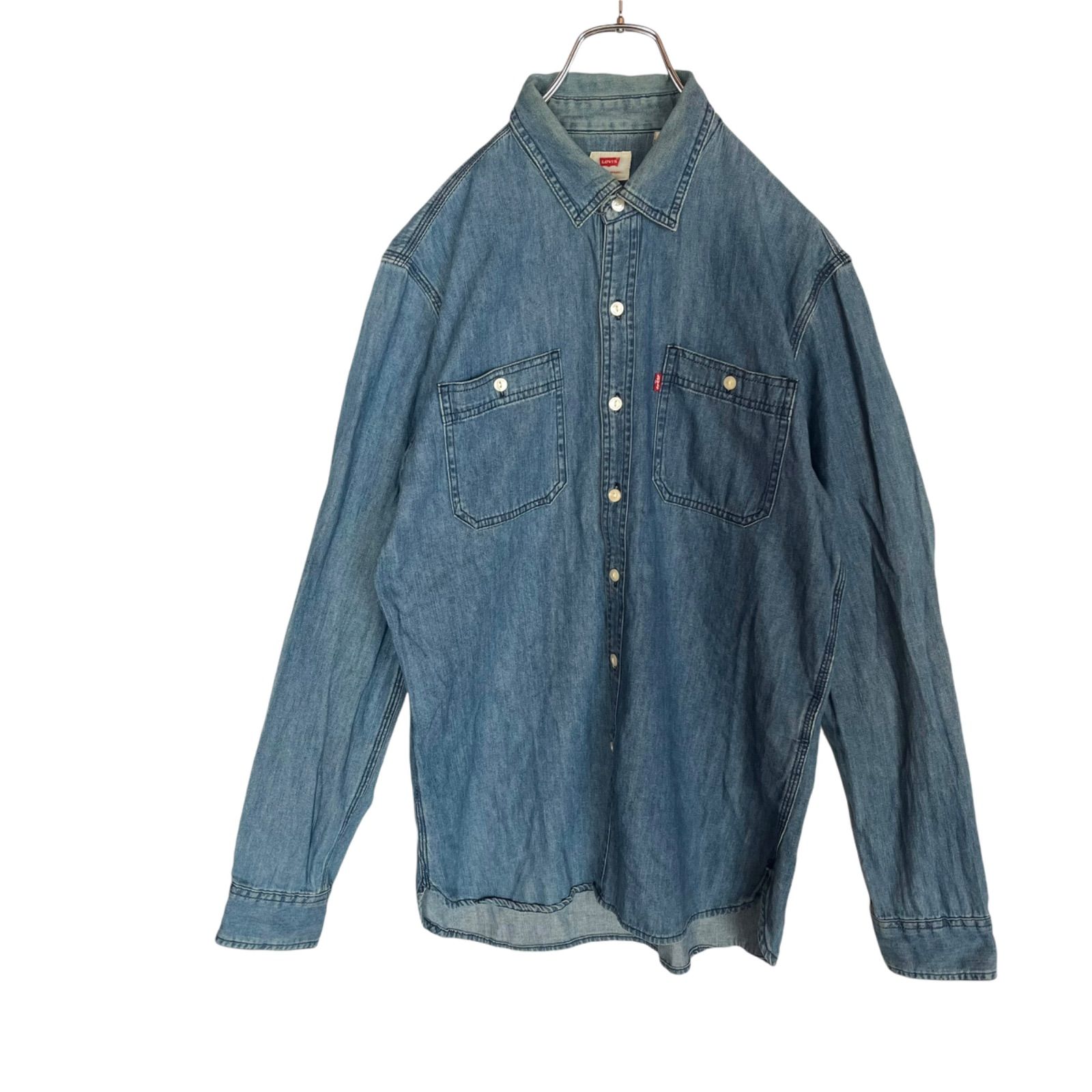 【HA3938】 LEVI'S  リーバイス　長袖シャツ　デニムシャツ　ブルー　Mサイズ