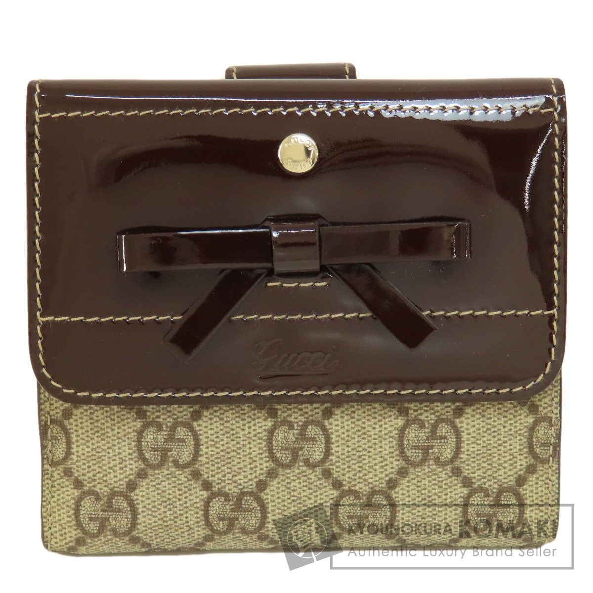 GUCCI グッチ 203558 GGスプリーム リボンモチーフ 二つ折り財布