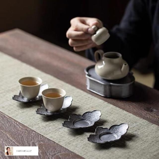 新品 ☆錫製 茶托 茶器 茶道具 煎茶道具 5客 - メルカリ