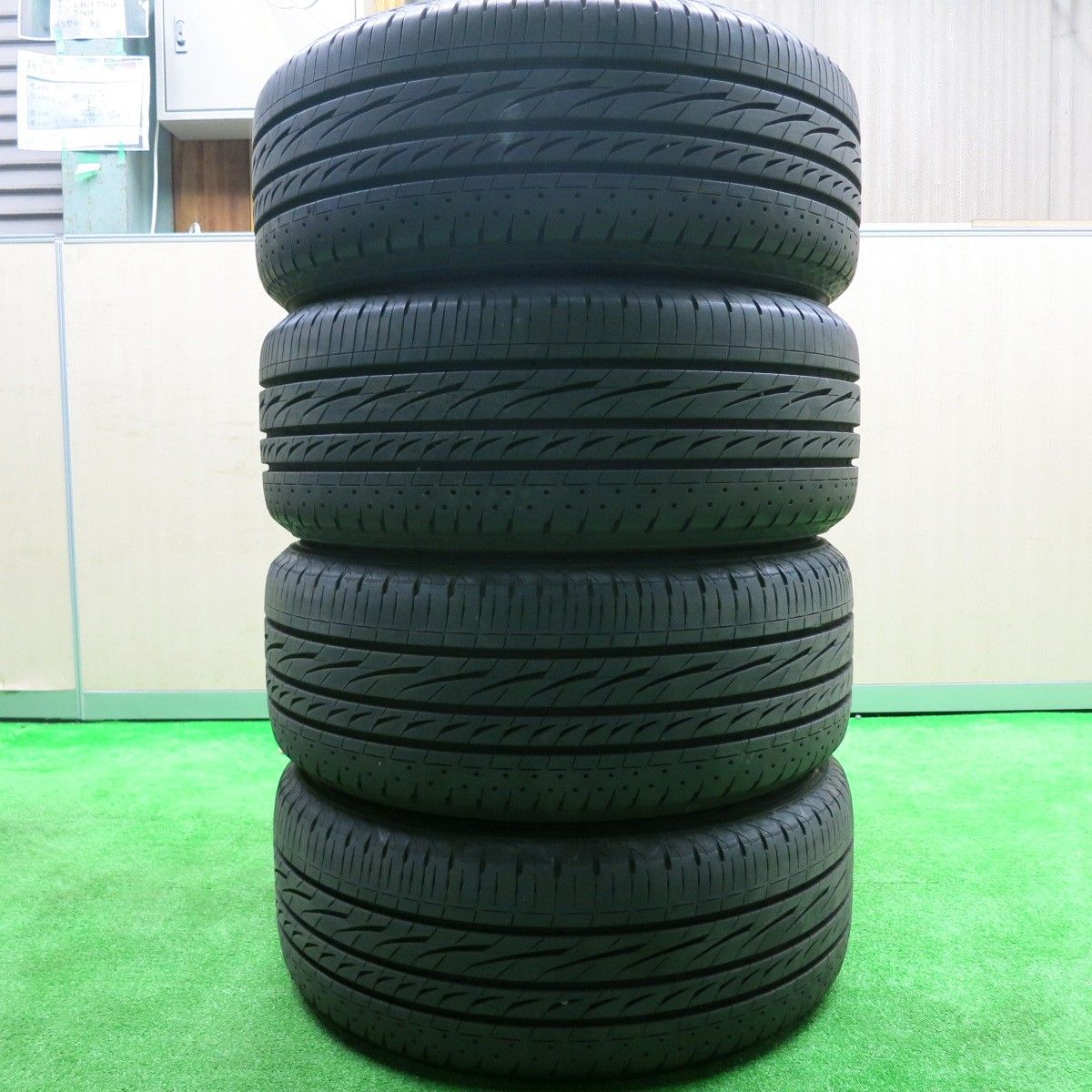 [送料無料] バリ溝！23年！9.5分★三菱 ランエボX 純正 BBS RG406 鍛造 235/50R18 ブリヂストン レグノ GRV2 ...