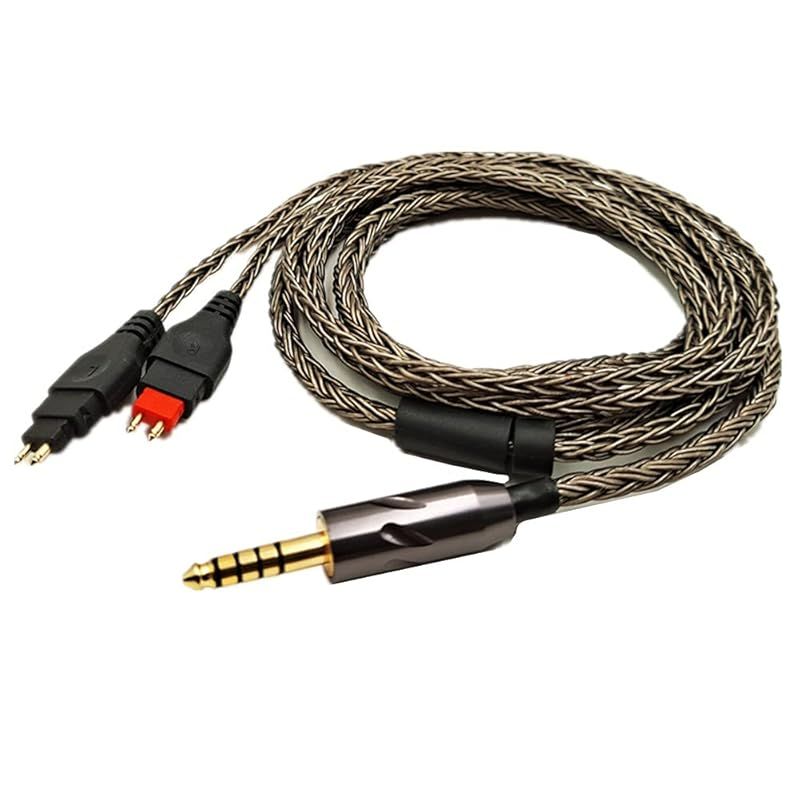 6N単結晶銅・銀メッキ Sennheiser ゼンハイザー HD580 HD650 対応アップグレード・ケーブルプラグ 4.4mm 5極 バ 6N単結晶銅・銀メッキ Sennheiser ゼンハイザー HD580 HD650 対応