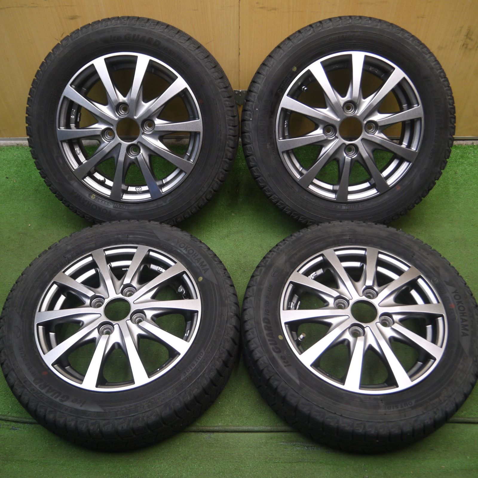 ☆155/65R13 4穴 中古スタッドレスセット 4本 分厚 iG50☆バリ溝！