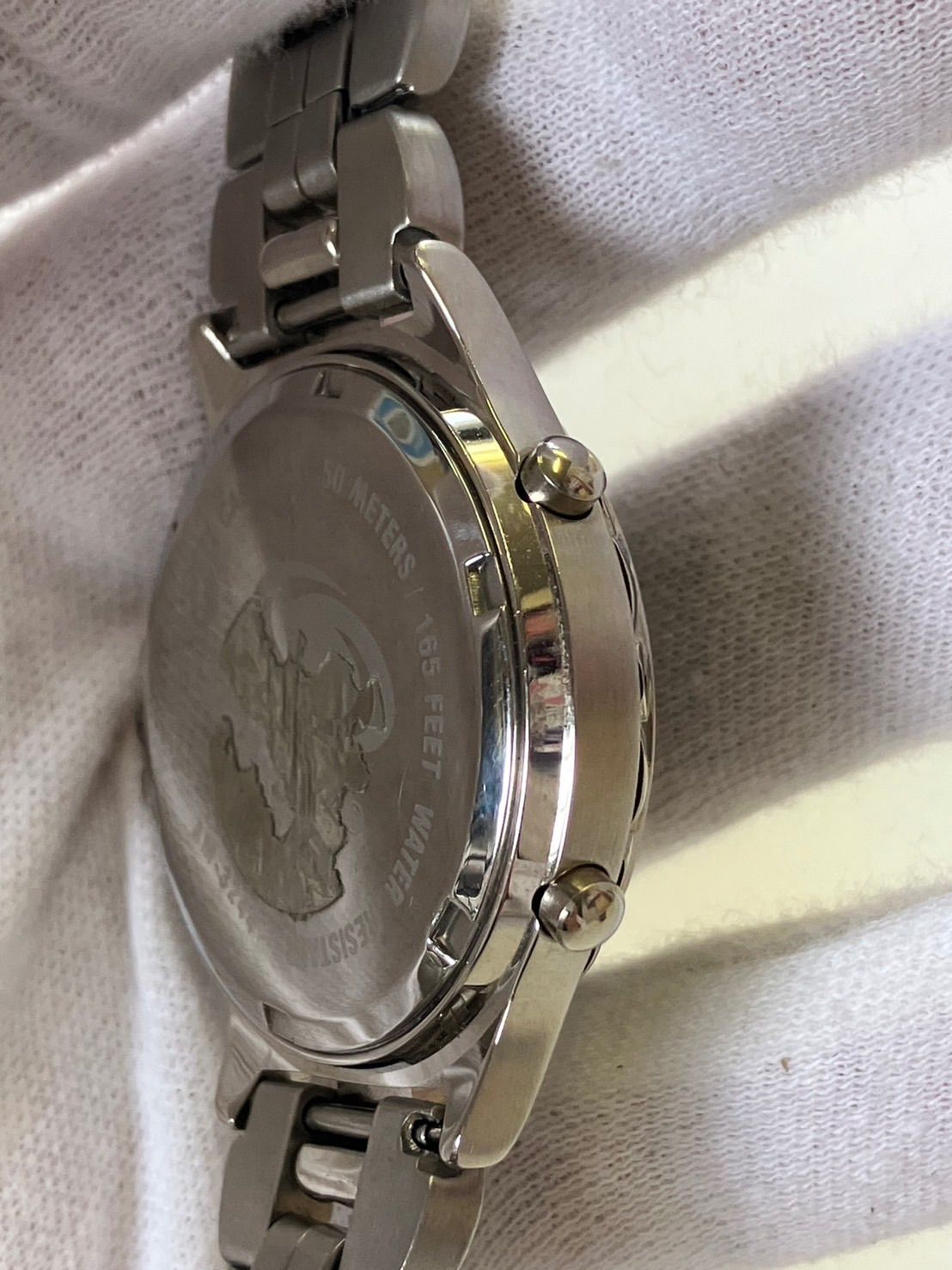 中古品】 FOSSILフォッシル blueブルー 50METER 腕時計 AM-3244 