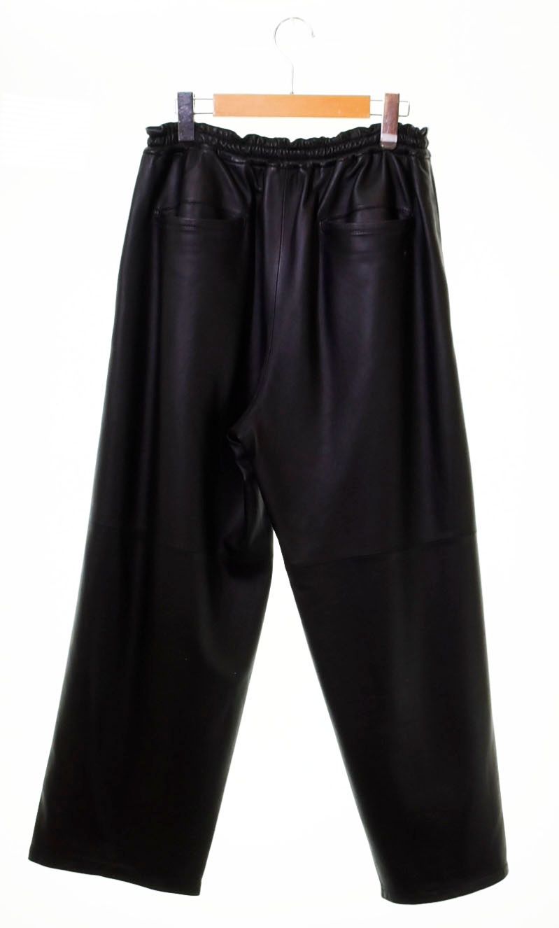 グラフペーパー Graphpaper 22AW Sheep Leather Easy Pants レザーパンツ GM223-40194 スラックス  ブラック 1 103MB-143 - メルカリ