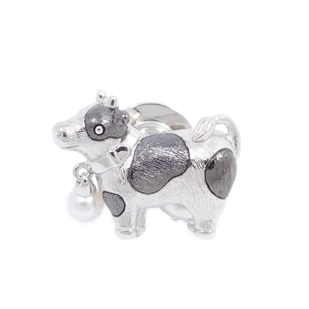 美品】MIKIMOTO ミキモト 干支シリーズ 牛 ウシ ブローチ ピン